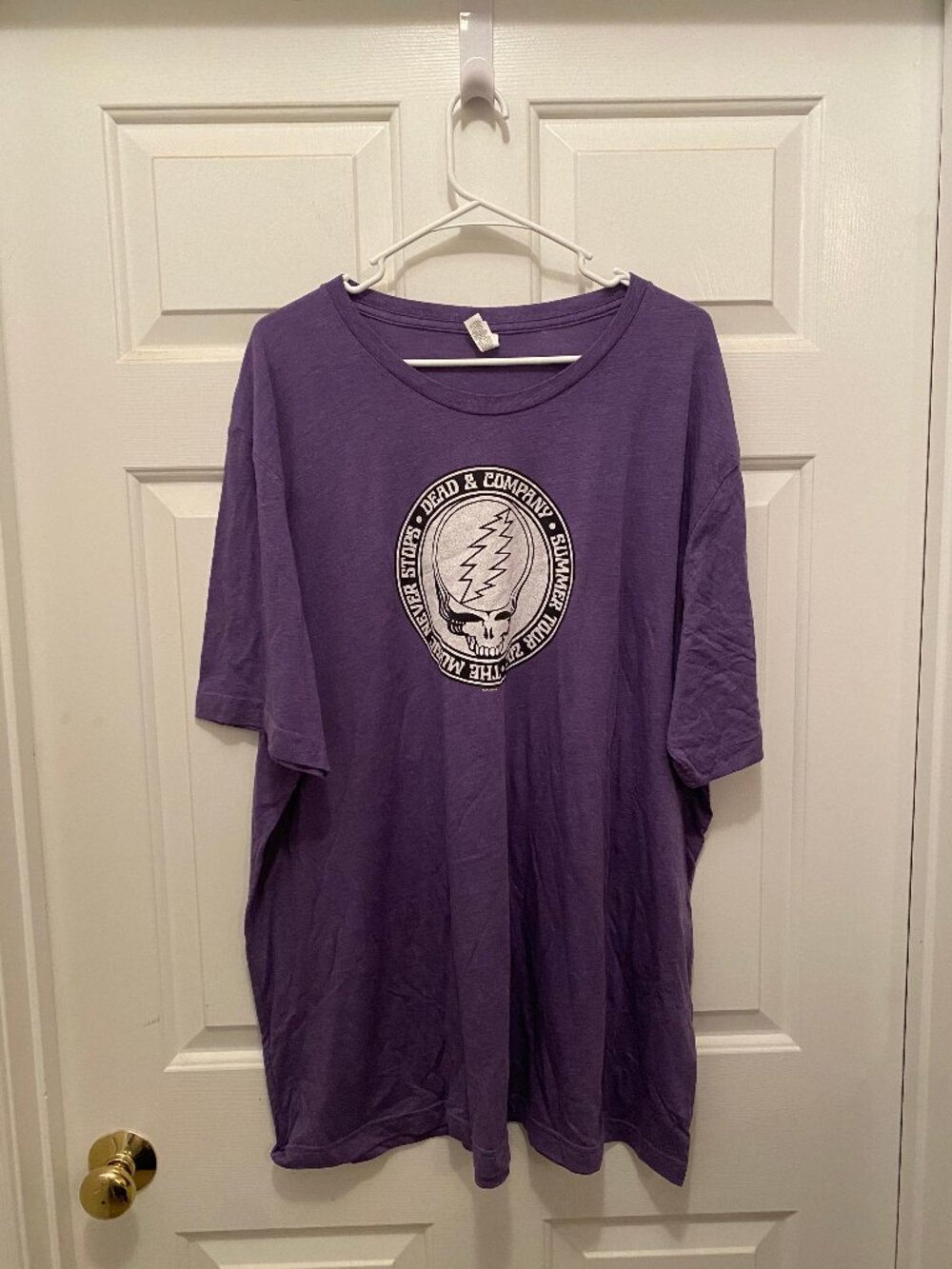 New Dead & Company Men's Bristow Va Concert Music Tour Purple T-Shirt 3XL